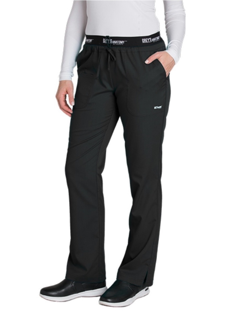 GREY’S ANATOMY ACTIVE Black 3 Pocket Logo Waistband Pant